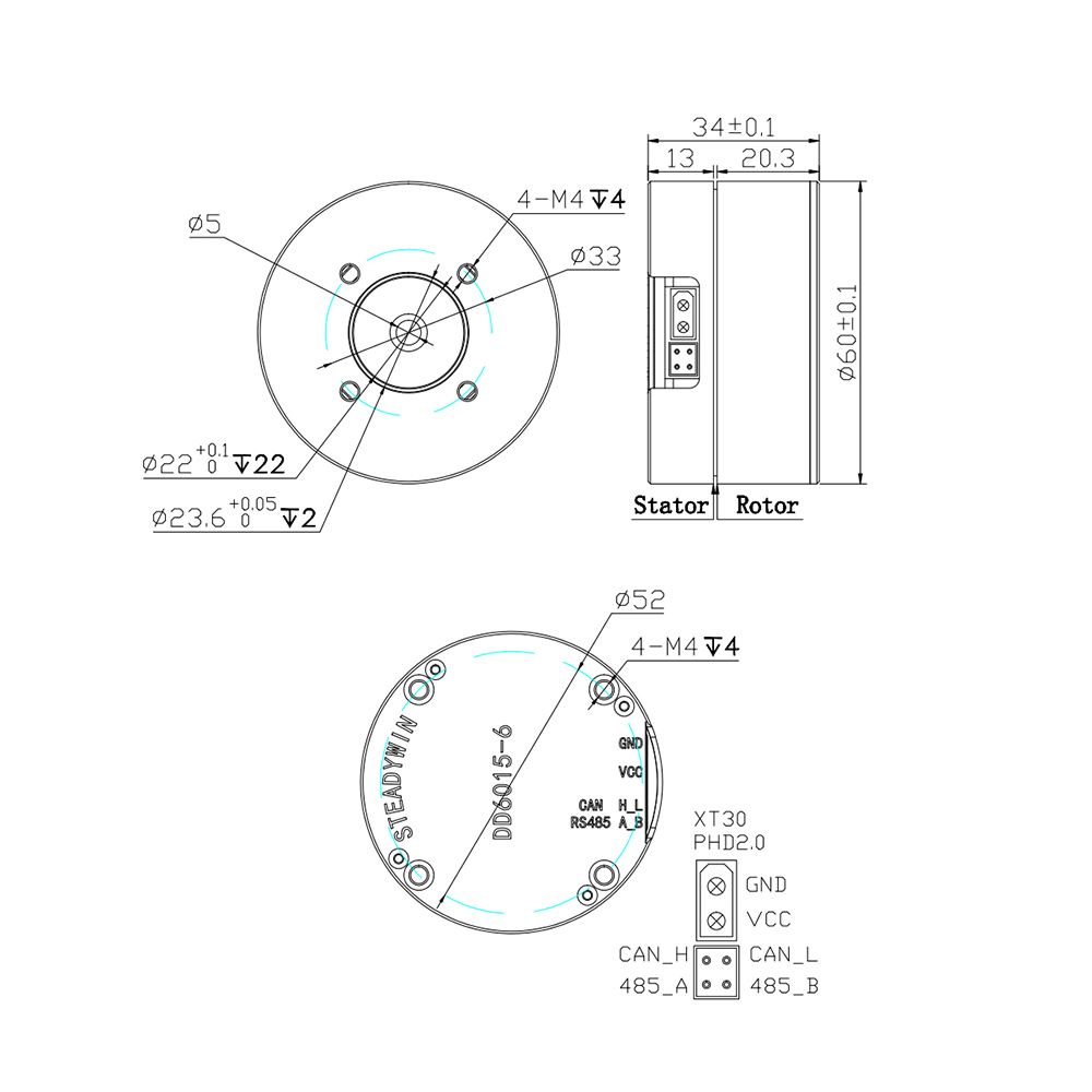 DD6015 Direct Drive Servo Moto - Direct Drive Servo Motor Robotics recensie en prijs